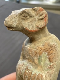 An impressive set of 12 Chinese cold painted terracotta zodiac figures, Ming