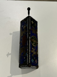 A Limoges champlev&eacute; enamel reliquary casket depicting the murder of Thomas Becket, France