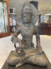 An Indonesian bronze sculpture of Bodhisattva, Majapahit, East Java, 14th C.