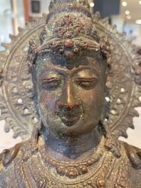 An Indonesian bronze sculpture of Bodhisattva, Majapahit, East Java, 14th C.