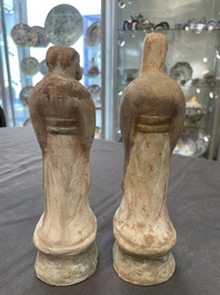 An impressive set of 12 Chinese cold painted terracotta zodiac figures, Ming