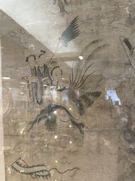 Chinese school: 'Deities in heaven', ink and colour on silk, 19th C.