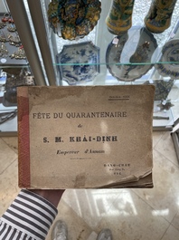 A photo album 'F&ecirc;te du quarantenaire de S. M. KHAI-DINH empereur d'Annam', Vietnam, dated Oct. 1924
