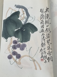 A box with two albums containing 200 woodblocks, 48 of which after Qi Baishi and 38 after Zhang Daqian, Rong Bao Zhai studio, Beijing, 1955