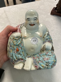 A Chinese famille rose Buddha, Xue Changsen 薛長森 mark,  Republic