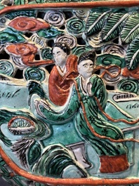 Four Chinese famille rose and verte wares, 19/20th C.