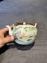 Four Chinese famille rose and verte wares, 19/20th C.