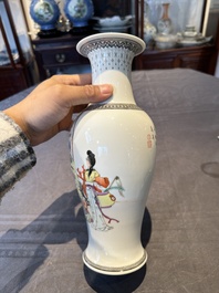 Four Chinese famille rose and verte wares, 19/20th C.