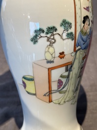 Four Chinese famille rose and verte wares, 19/20th C.