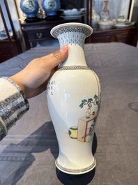Four Chinese famille rose and verte wares, 19/20th C.