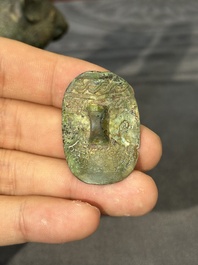 A rare Chinese bronze ritual vessel in the form of a tapir in Eastern Zhou-style, Warring States period