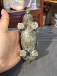 A rare Chinese bronze ritual vessel in the form of a tapir in Eastern Zhou-style, Warring States period