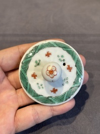 A Chinese famille verte 'phoenixes and peonies' teapot, Kangxi