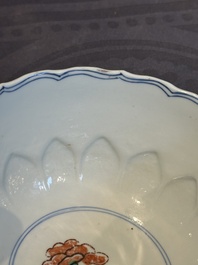 A Chinese famille verte bowl with floral design, Chenghua mark, Kangxi