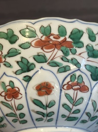 A Chinese famille verte bowl with floral design, Chenghua mark, Kangxi
