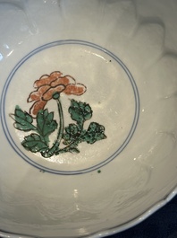 A Chinese famille verte bowl with floral design, Chenghua mark, Kangxi
