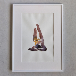 Herlinda De Clerck: 'Lying down', ecoline on paper