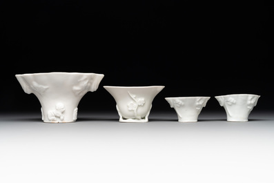 Seven Chinese Dehua blanc de Chine wares, 18th C. and later