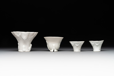 Seven Chinese Dehua blanc de Chine wares, 18th C. and later