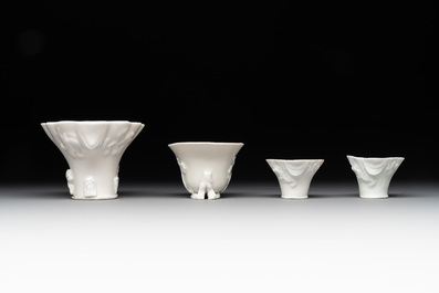 Seven Chinese Dehua blanc de Chine wares, 18th C. and later