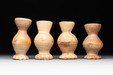 Twelve Siegburg stoneware funnel beakers, 15/16th C.