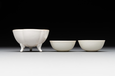 Seven Chinese Dehua blanc de Chine wares, 18th C. and later