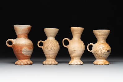Twelve Siegburg stoneware funnel beakers, 15/16th C.