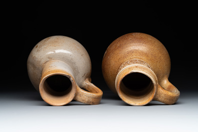 Six German stoneware jugs and mugs, 15/16th C.