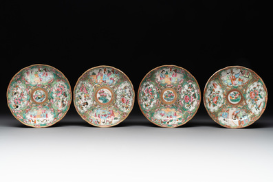38 Chinese Canton famille rose wares, 19th C.