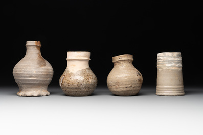 A collection of 9 German stoneware jugs, 16th C. and later