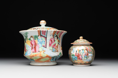 38 Chinese Canton famille rose wares, 19th C.