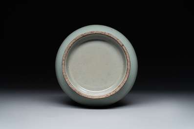 A rare Chinese Longquan celadon bottle vase, Song/Yuan