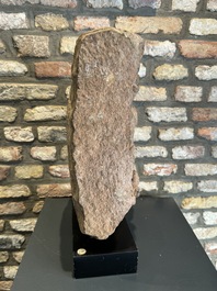 An Indian architectural red sandstone fragment with a divinity, 13th C.