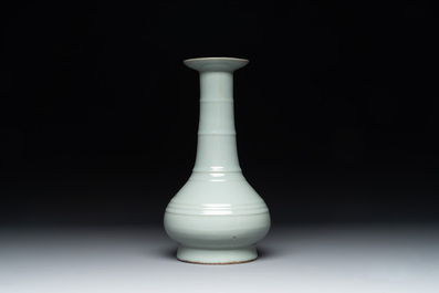 A rare Chinese Longquan celadon bottle vase, Song/Yuan