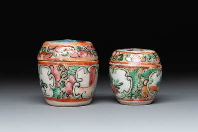 A varied collection of nine Chinese famille rose wares, 19/20th C.
