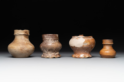 A collection of 10 German stoneware mugs, 14/16th C.