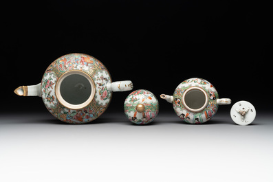 38 Chinese Canton famille rose wares, 19th C.