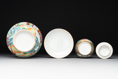 38 Chinese Canton famille rose wares, 19th C.