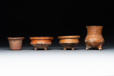 11 brown-glazed pottery wares, Low Countries, 14/17th C.