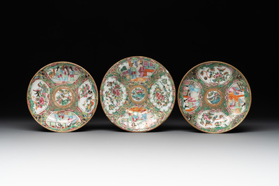 38 Chinese Canton famille rose wares, 19th C.