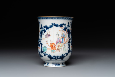 A varied collection of 13 Chinese famille rose, blue and white wares, Transitional period/19th C.