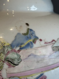A fine Chinese famille rose vase with figural design, Yongzheng