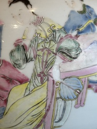 A fine Chinese famille rose vase with figural design, Yongzheng