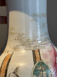 A fine Chinese famille rose 'shouxing' vase, Qianlong mark, Republic