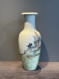 A fine Chinese famille rose 'shouxing' vase, Qianlong mark, Republic