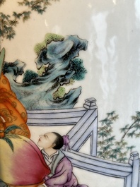 A fine Chinese famille rose 'shouxing' vase, Qianlong mark, Republic