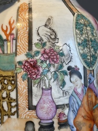 A fine Chinese famille rose 'shouxing' vase, Qianlong mark, Republic