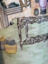 A fine Chinese famille rose 'shouxing' vase, Qianlong mark, Republic