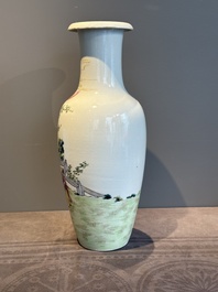 A fine Chinese famille rose 'shouxing' vase, Qianlong mark, Republic