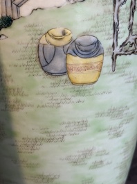 A fine Chinese famille rose 'shouxing' vase, Qianlong mark, Republic